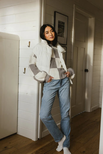 cream detachable vest