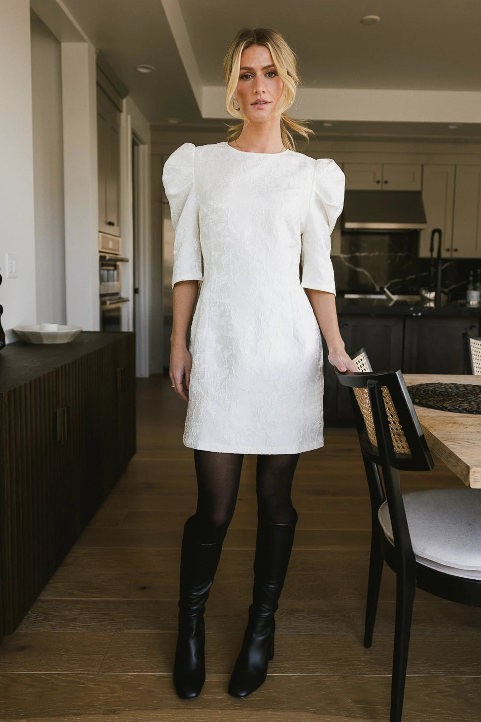 cream brocade dress Just A Feeling Cream Floral Brocade Dress, Medium - The Mint Julep Boutique