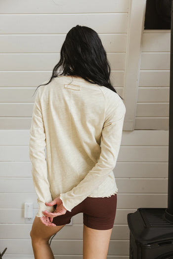 Knit top in oatmeal 