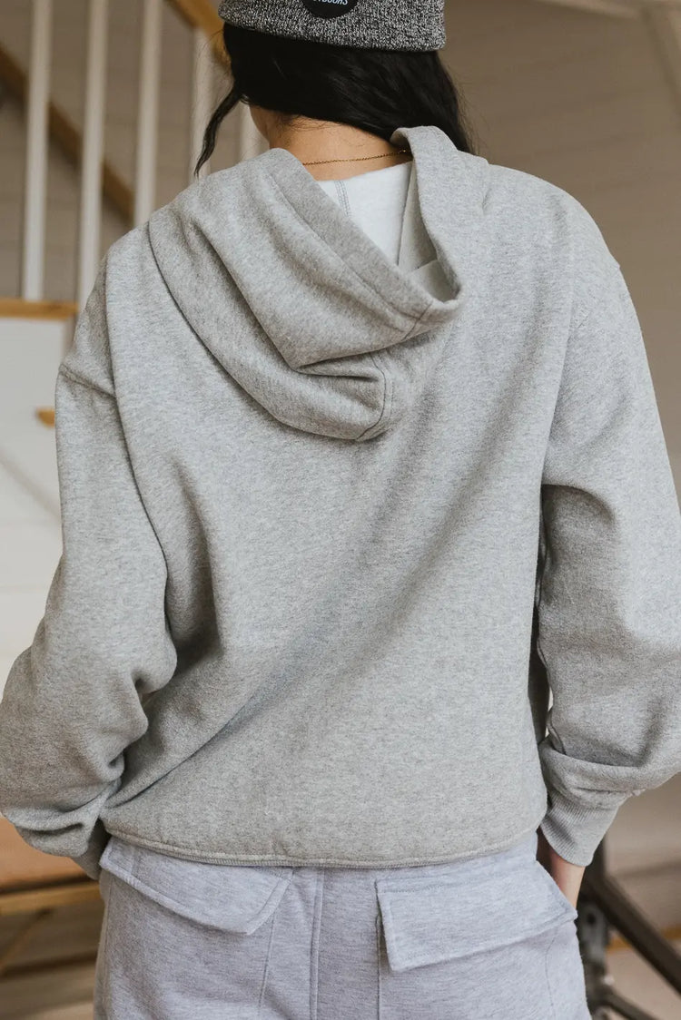 Non stretchy hoodie in grey 