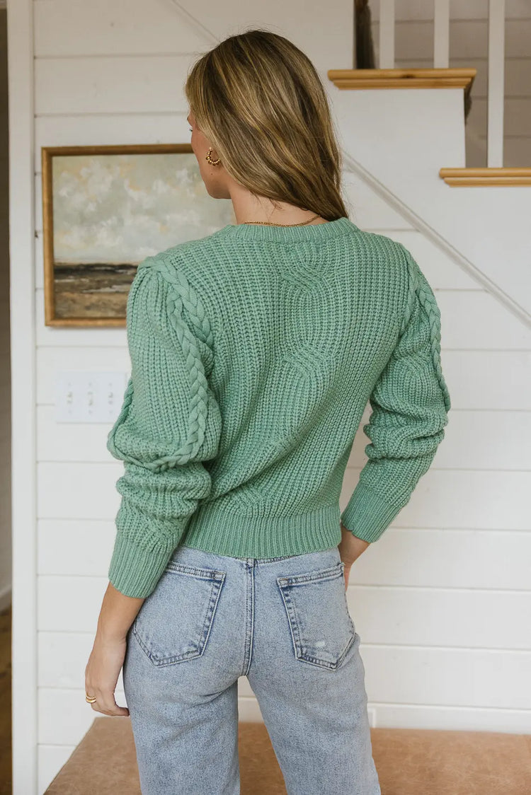 Knit sweater in green 