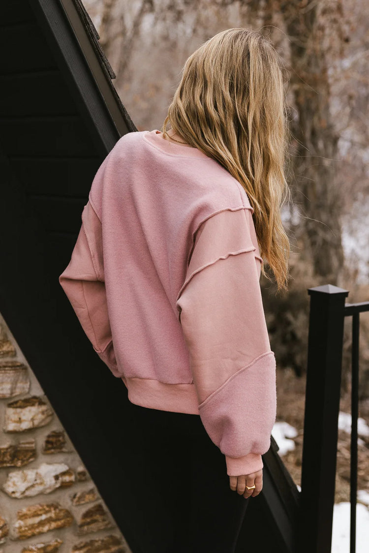 Long sleeves sweater in pink 
