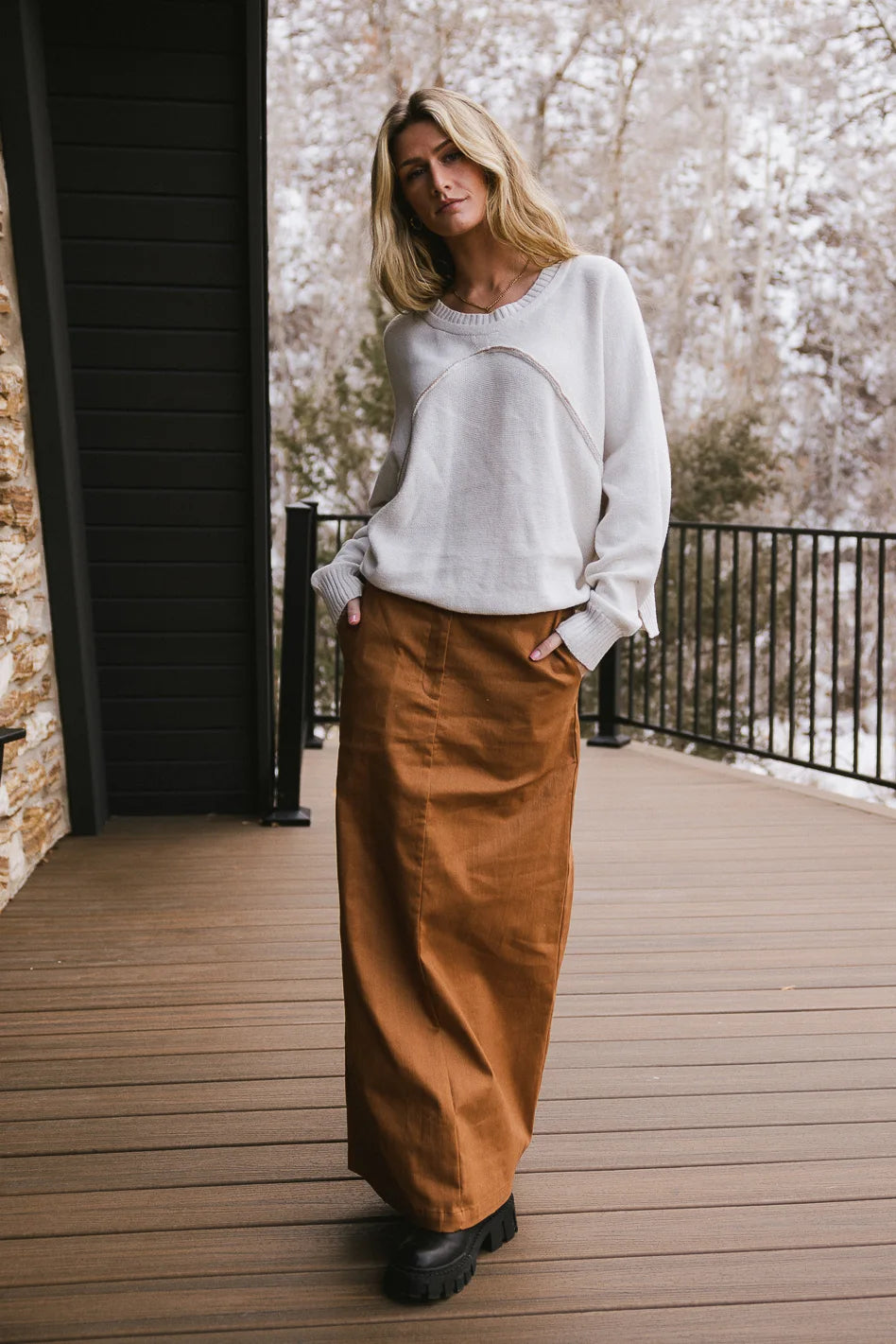 Skirt in brown 