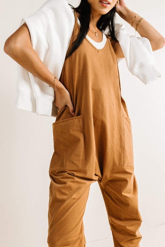 brown jumpsuit onesie