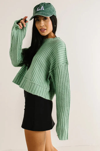 LA baseball cap in green 