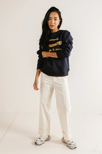 Cargo pants in cream 