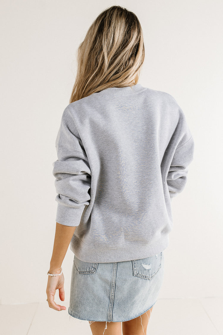knit sweatshirt in grey