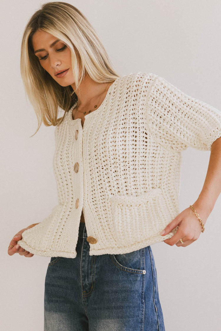 short sleeve knit top 