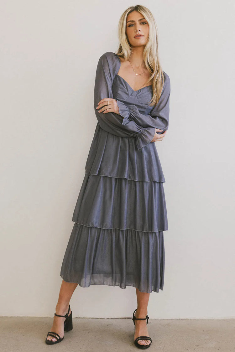 Long sleeves dress in blue 