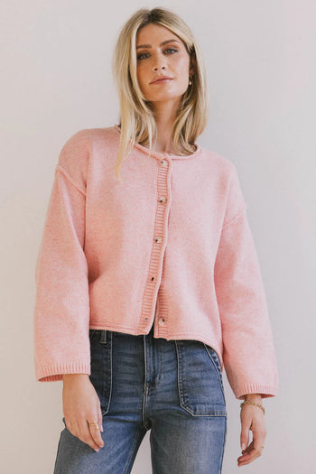 Long sleeves top in pink 