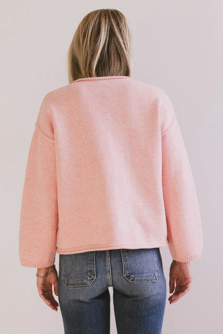 Plain color top in pink 