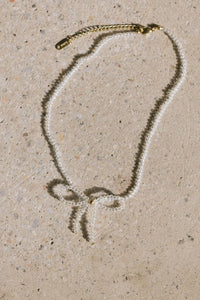 White beaded necklace 