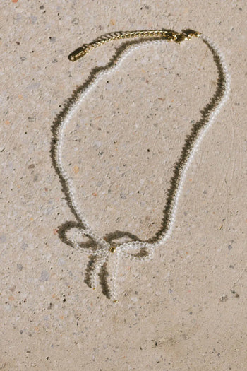 White beaded necklace 