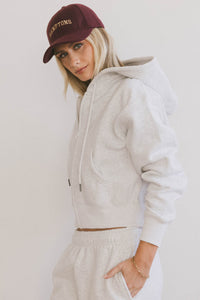 grey zip up hoodie