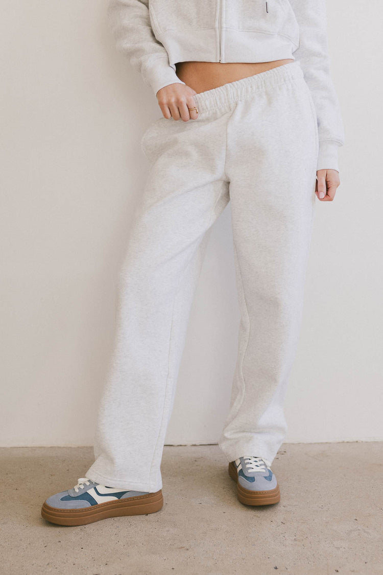 embroidered sweat pants