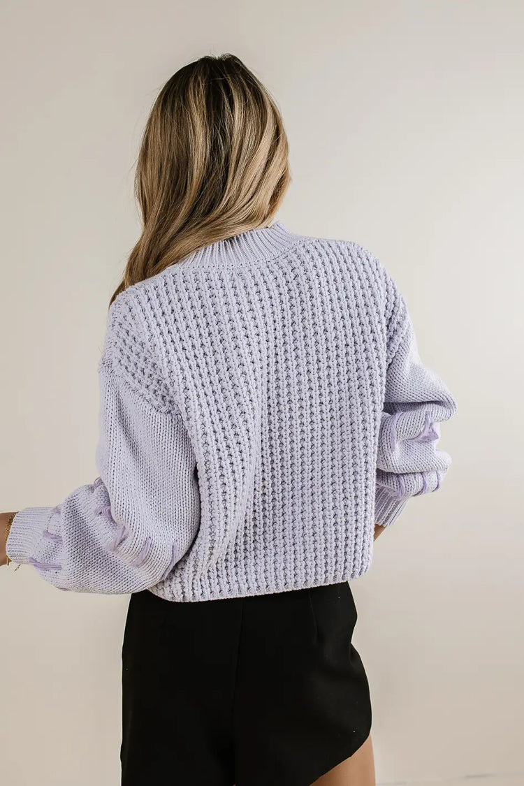 Knit sweater in lavender 