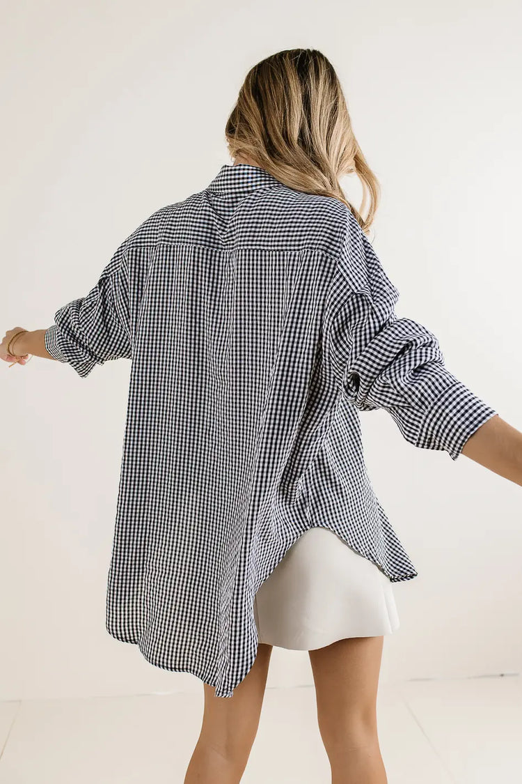 Long sleeves button up in black and white 