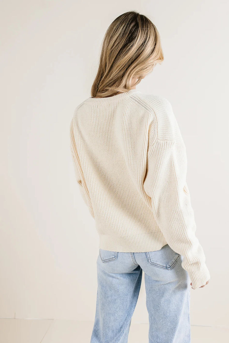 Long sleeves sweater in ivory 