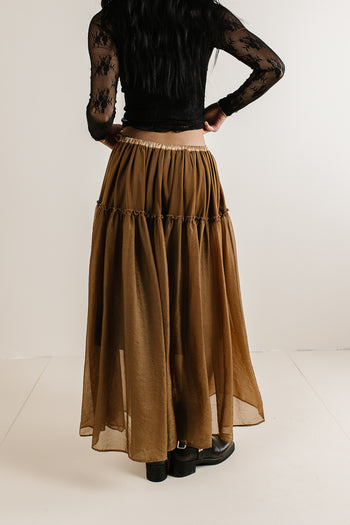 sheer maxi tulle skirt