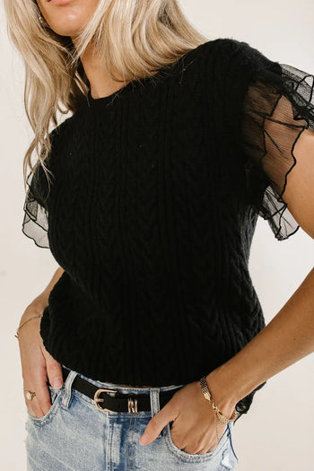 Knit sweater in black 