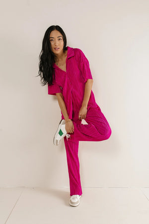 Clara Ribbed Pants in Pink - FINAL SALE