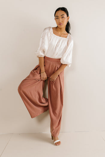 tencel pants in pink