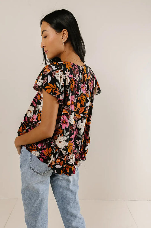 Floral blouse in multi color 