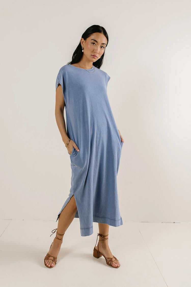 Shelese T-Shirt Dress in Blue - FINAL SALE | böhme