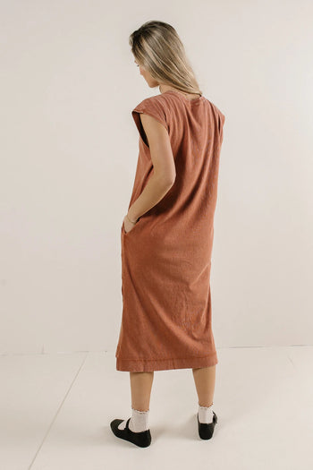 Round neck T-Shirt in clay 
