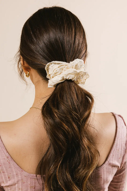 Floral lace scrunchie 