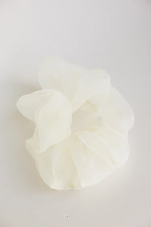 Organza Oversized Scrunchie in Ivory