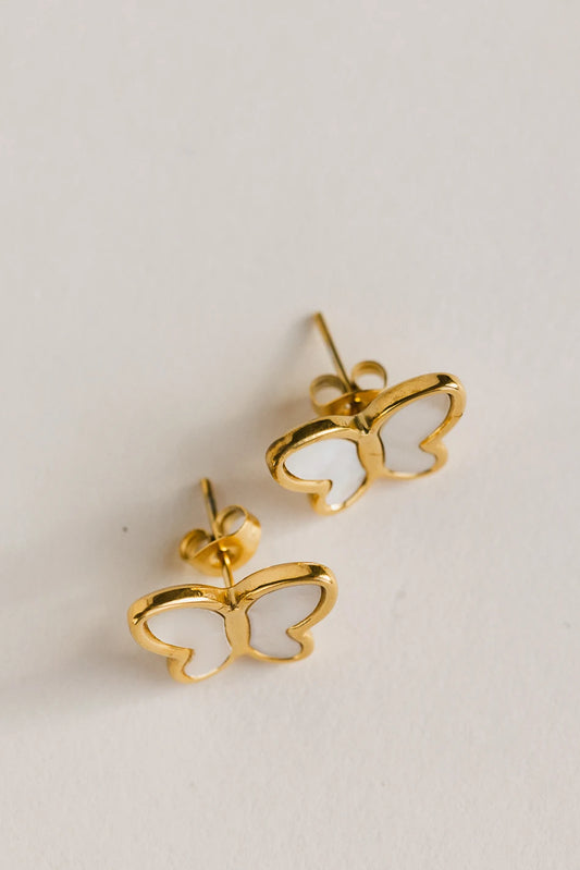 Butterfly earrings in gold 