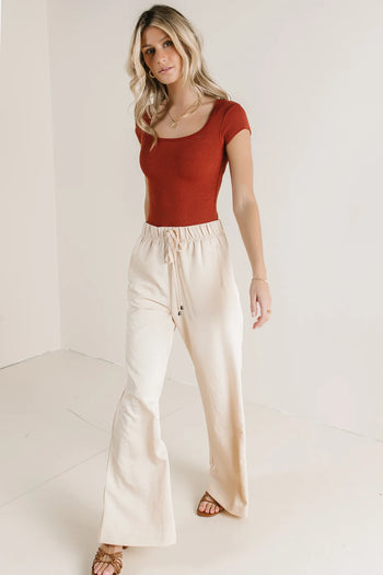 Short sleeves top in rust 