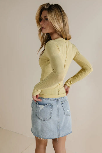 Long sleeves top in lime 