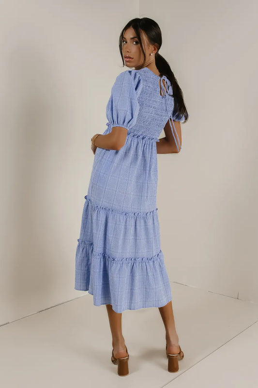 Short sleeves dress in blue 