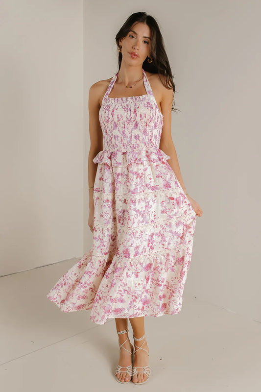 Floral dress in pink 