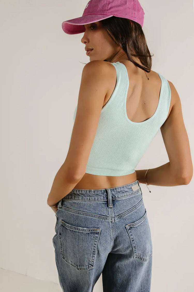 Ribbed tank in mint 