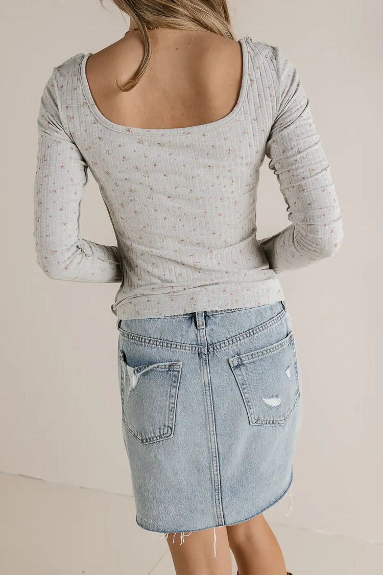 Knit top in grey 