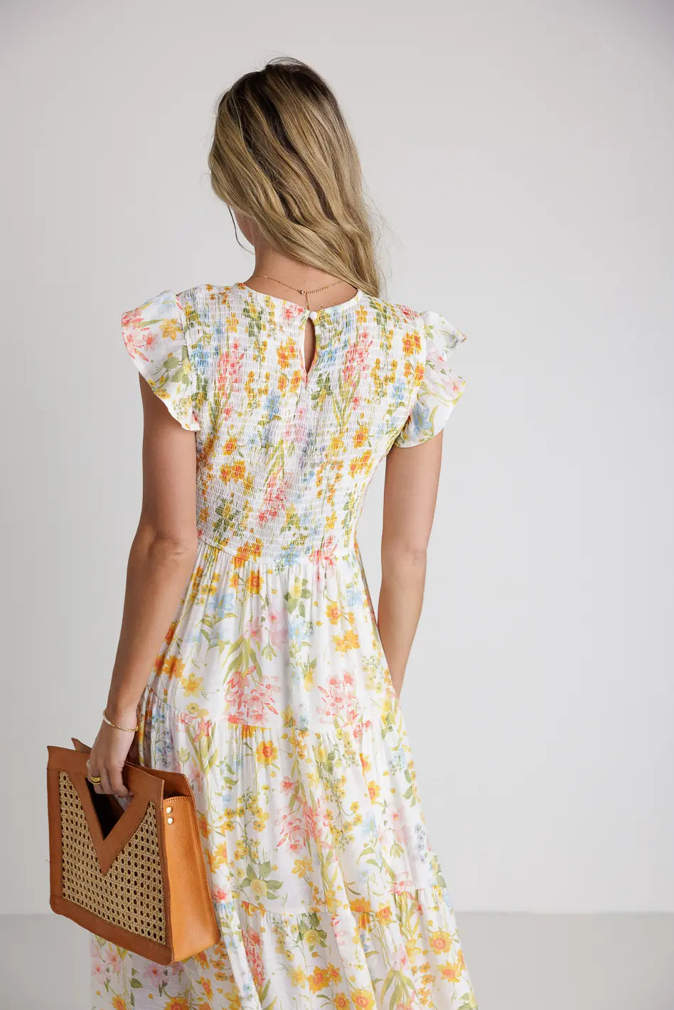 Here comes on sale the sun apricot dress