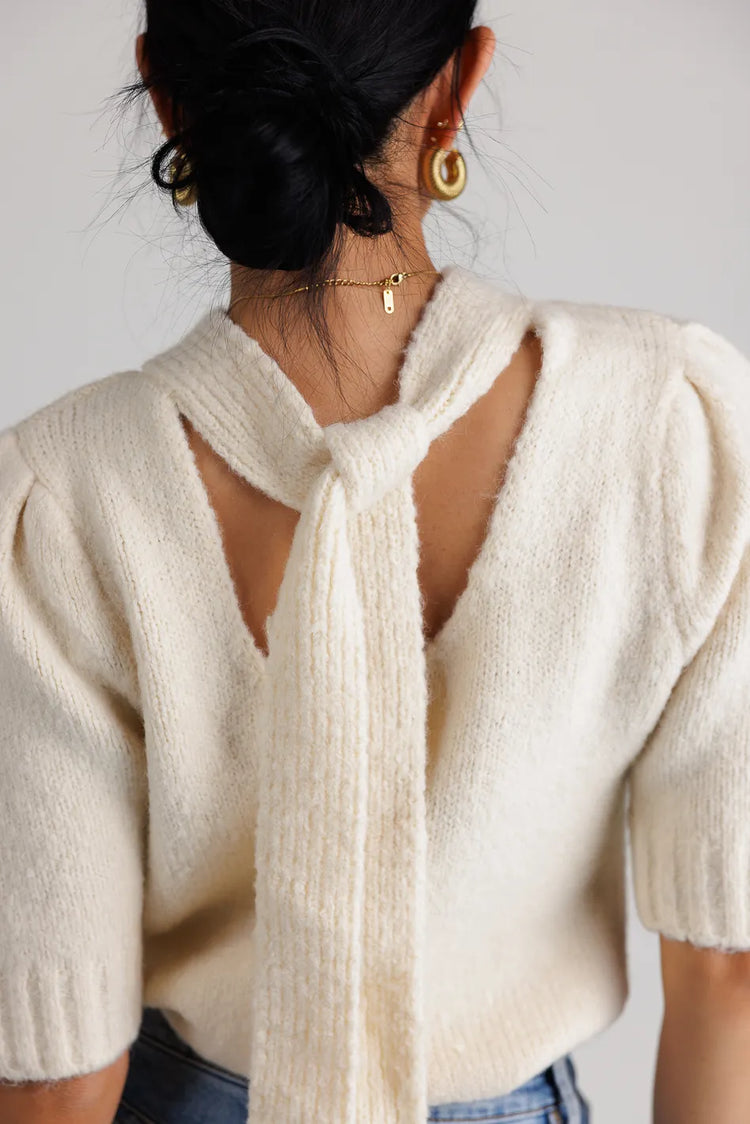 Knit top in cream 