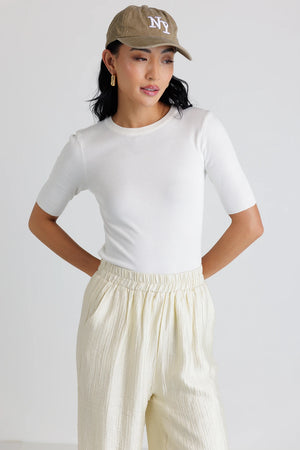 Lorie Sweater Top in Off White