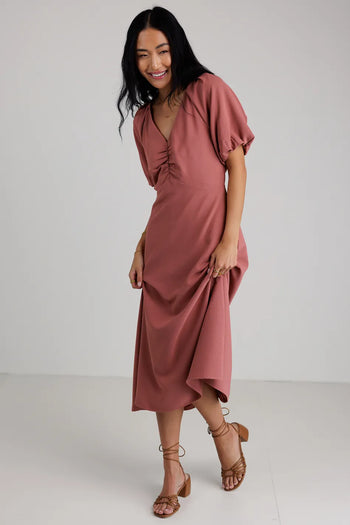 Dress in mauve 