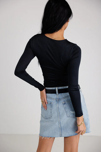 Long sleeves top in black 