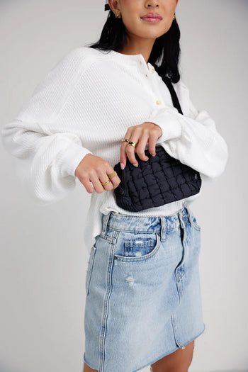 Quilted crossbody in black 