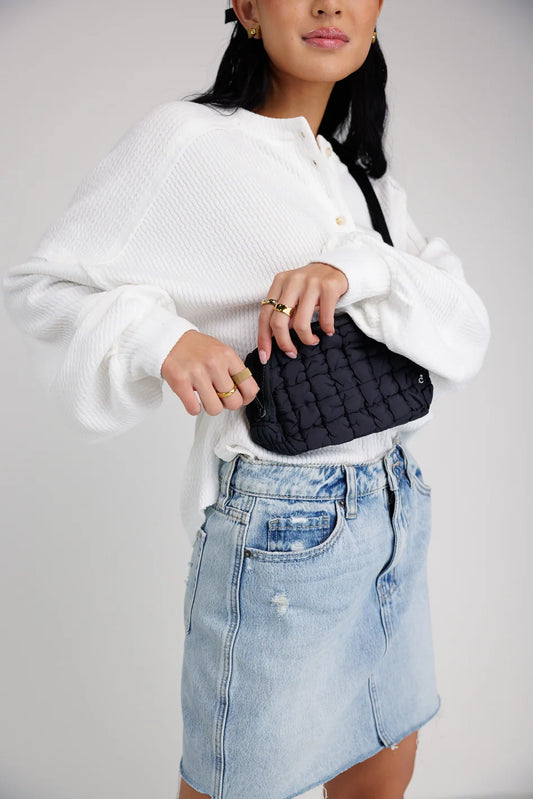 Quilted crossbody in black 