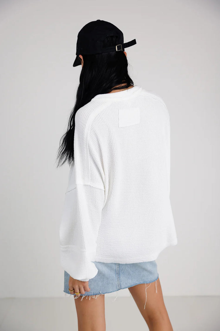 Oversized top in white 