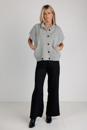Button up cardigan in grey 