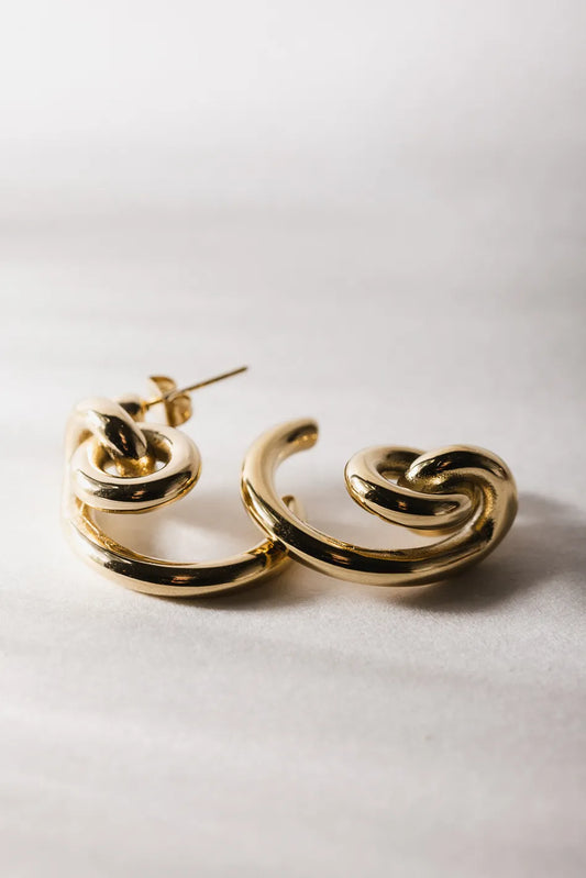 Abstract gold earrings 