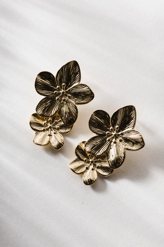 Double Islander Flower Earrings