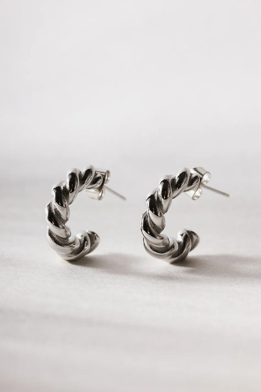 Silver hoop earrings 